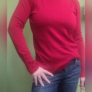 Spense Knits Women's Red Turtleneck Sweater Sz S